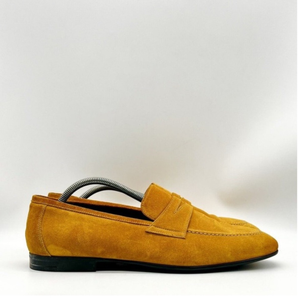 DOUCAL'S - Men Size 10 EU 43 Mustard Suede Penny Loafers
